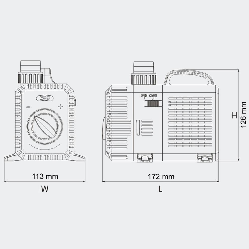 Helloshop26 - Pompe à eau de bassin filtre filtration cours d'eau eco 4500l/h 30 Watts - Imagen 3