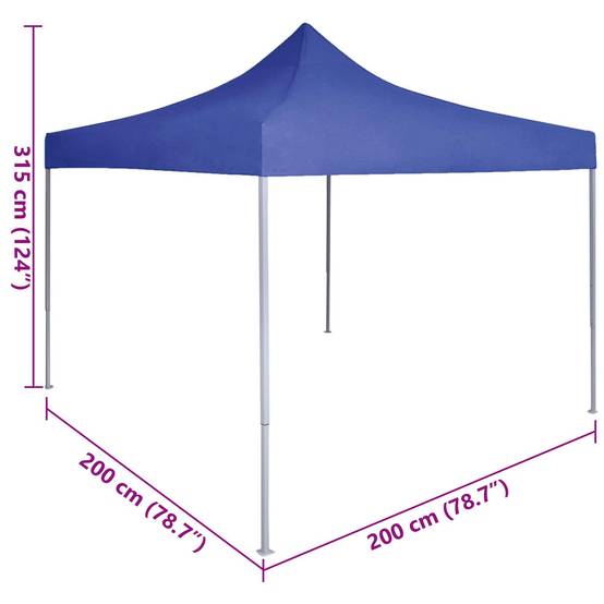 ComfortXL - Tente de réception pliante tissu oxford jardin événement réglable 2x2m bleu - ComfortXL Outdoor Living - Image 10