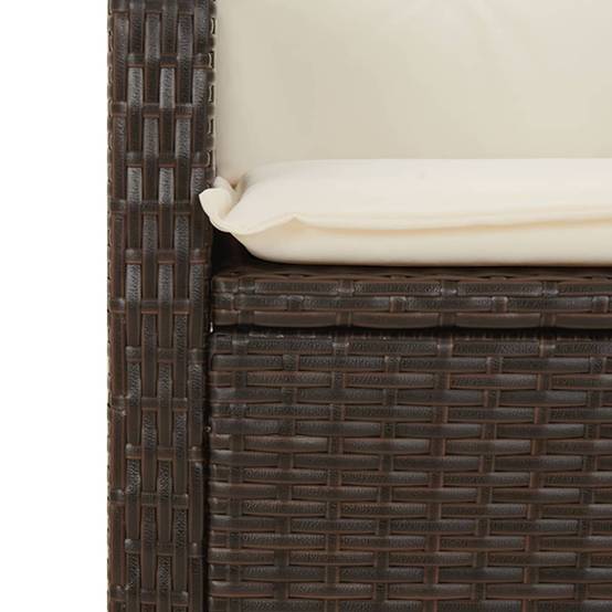 Fauteuil de Jardin Relax Résine Tressée Dossier Inclinable pour Balcon Terrasse Marron – ComfortXL Outdoor Living - Image 9