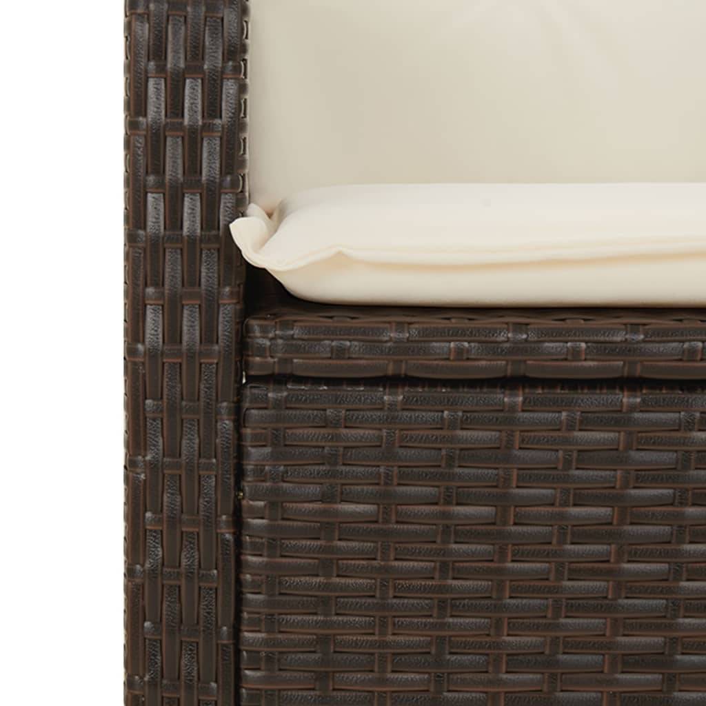 Fauteuil de Jardin Relax Résine Tressée Dossier Inclinable pour Balcon Terrasse Marron – ComfortXL Outdoor Living - Image 9