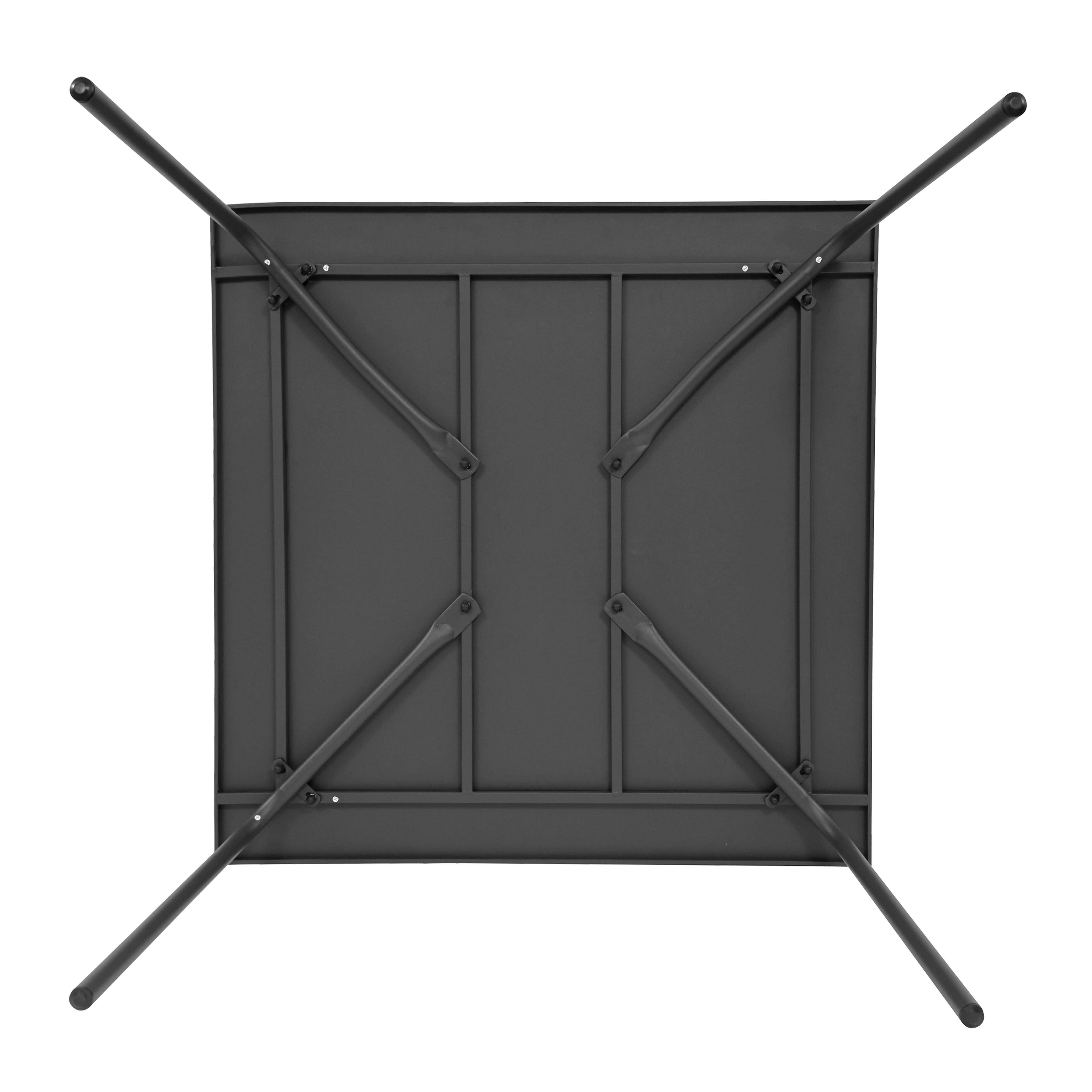 Oviala - Table de jardin carrée en métal anthracite Palavas - Oviala - Imagen 6