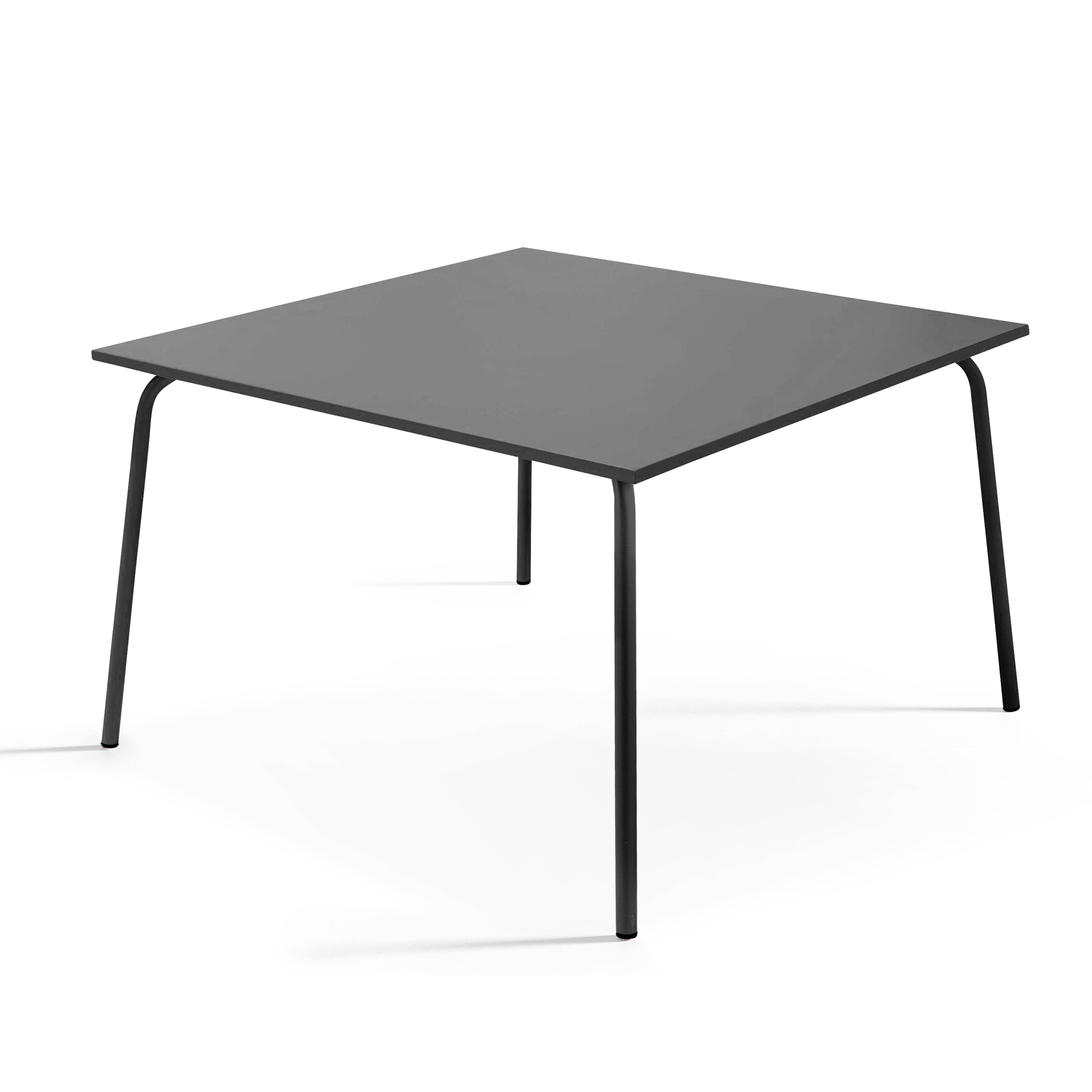Oviala - Table de jardin carrée en métal anthracite Palavas - Oviala - Imagen 1