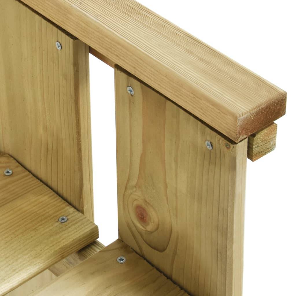 Helloshop26 - Banc de jardin meuble de patio d'extérieur terrasse 121 cm bois de pin imprégné - Imagen 6