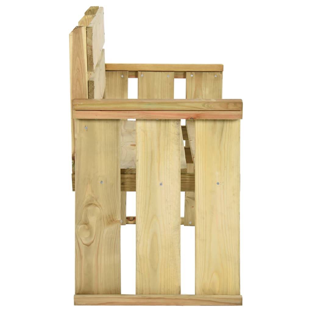 Helloshop26 - Banc de jardin meuble de patio d'extérieur terrasse 121 cm bois de pin imprégné - Imagen 3