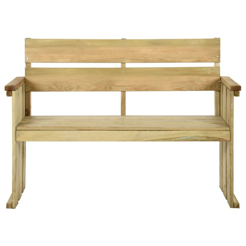 Helloshop26 - Banc de jardin meuble de patio d'extérieur terrasse 121 cm bois de pin imprégné - Imagen 2