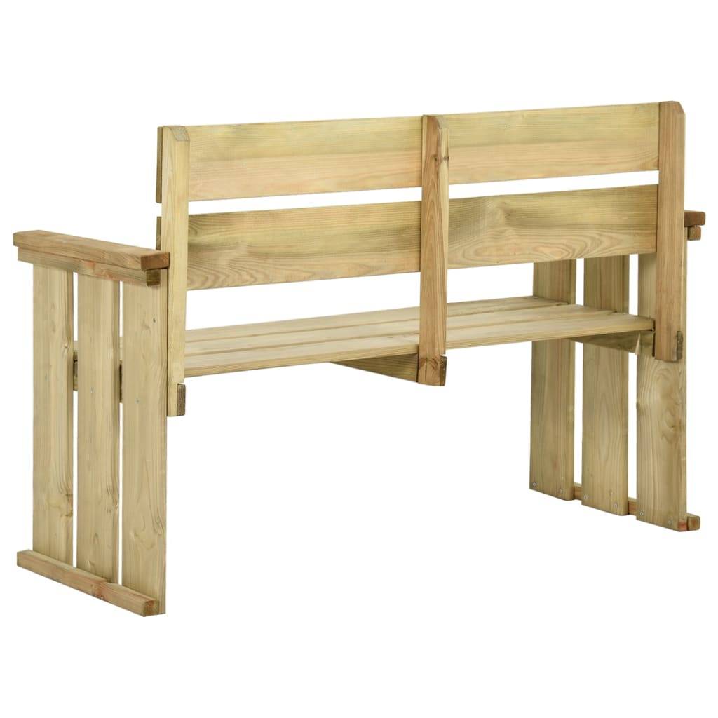 Helloshop26 - Banc de jardin meuble de patio d'extérieur terrasse 121 cm bois de pin imprégné - Imagen 4