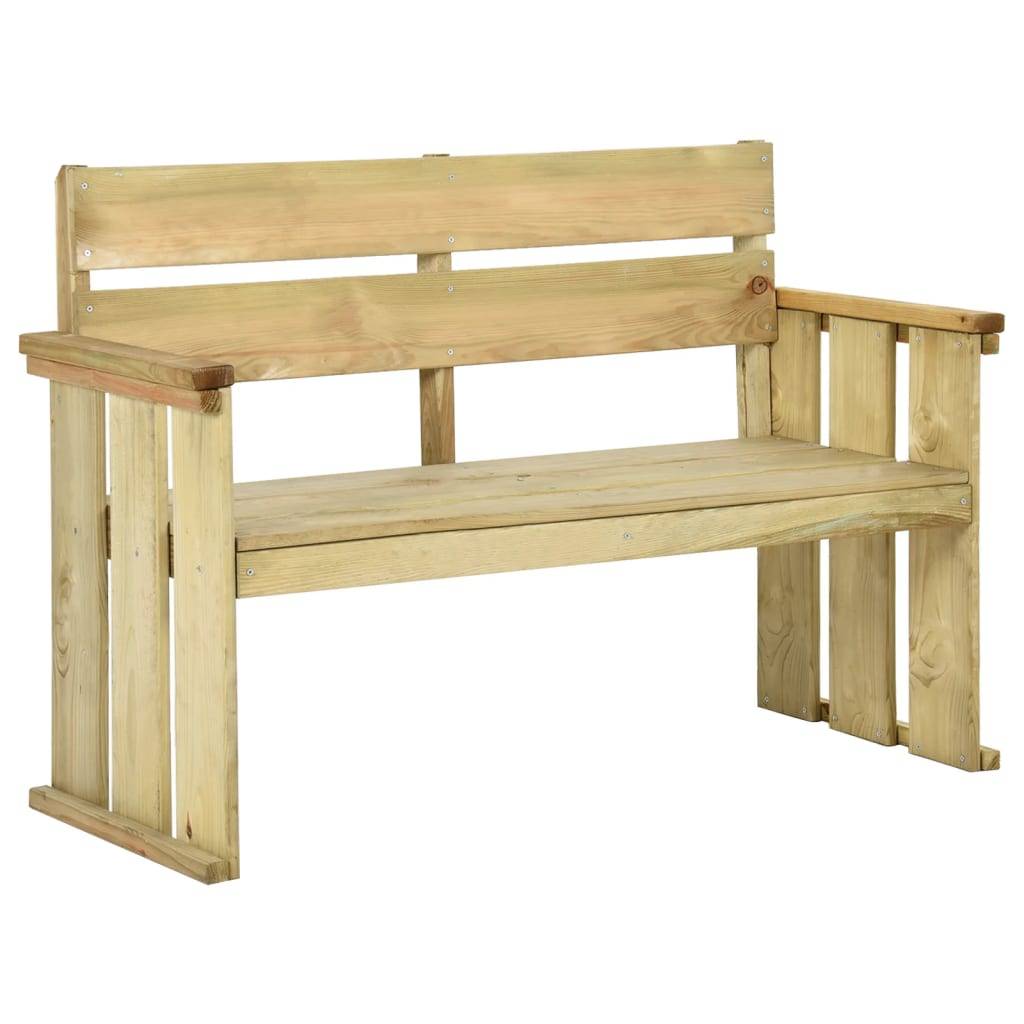 Helloshop26 - Banc de jardin meuble de patio d'extérieur terrasse 121 cm bois de pin imprégné - Imagen 1