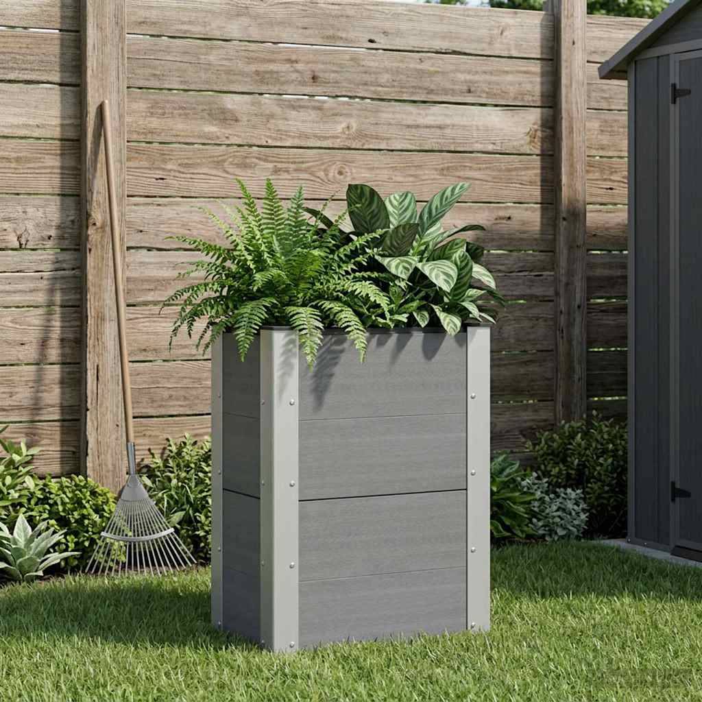 ComfortXL - Petite jardinière haute WPC aluminium balcon plantation 50x72cm gris - ComfortXL Outdoor Living - Image 1