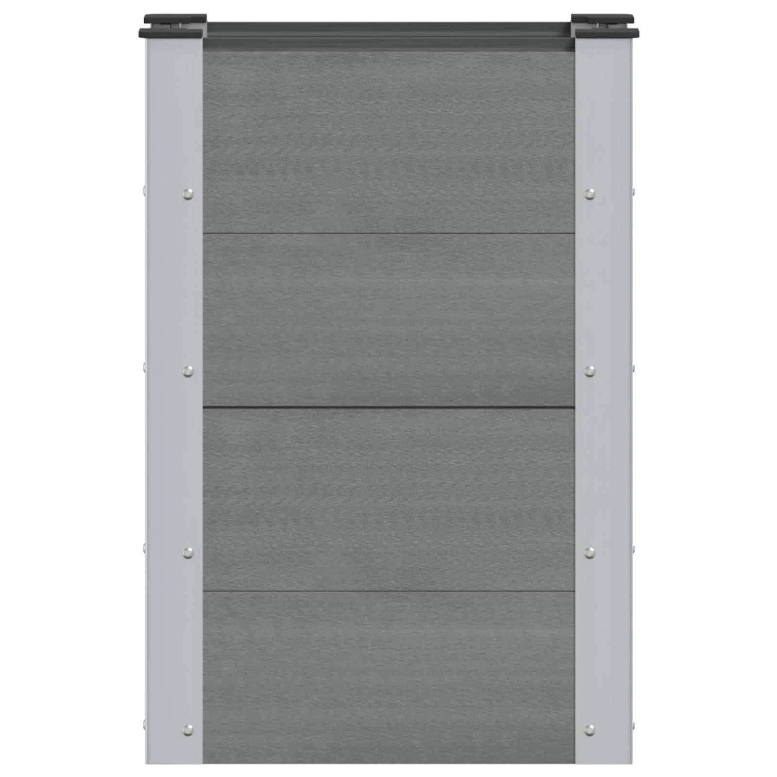 ComfortXL - Petite jardinière haute WPC aluminium balcon plantation 50x72cm gris - ComfortXL Outdoor Living - Image 3