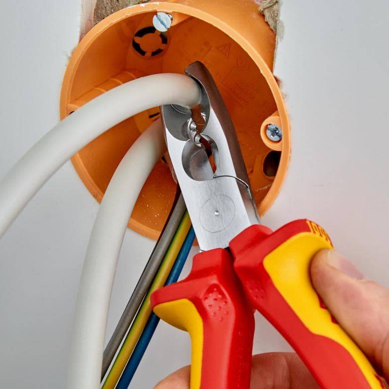 Knipex - Pince à dégainer accès difficile - Isolés 1000 V - Ø 13 mm - KNIPEX -13 46 165 - Imagen 3
