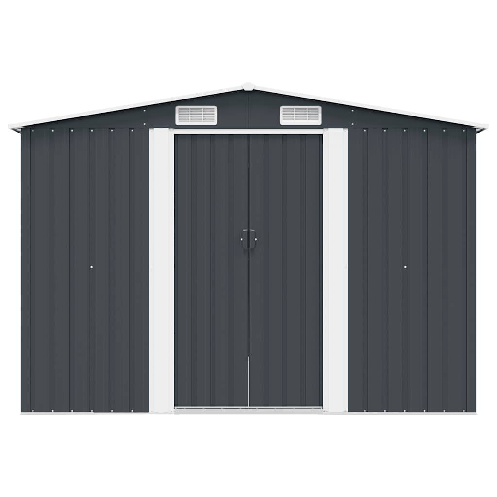 PANGIVO - Abri de jardin avec double porte coulissante - Acier galvanisé - Anthracite - 257x298x178 cm - Surface au sol 7,01m² - PANGIVO - Image 5