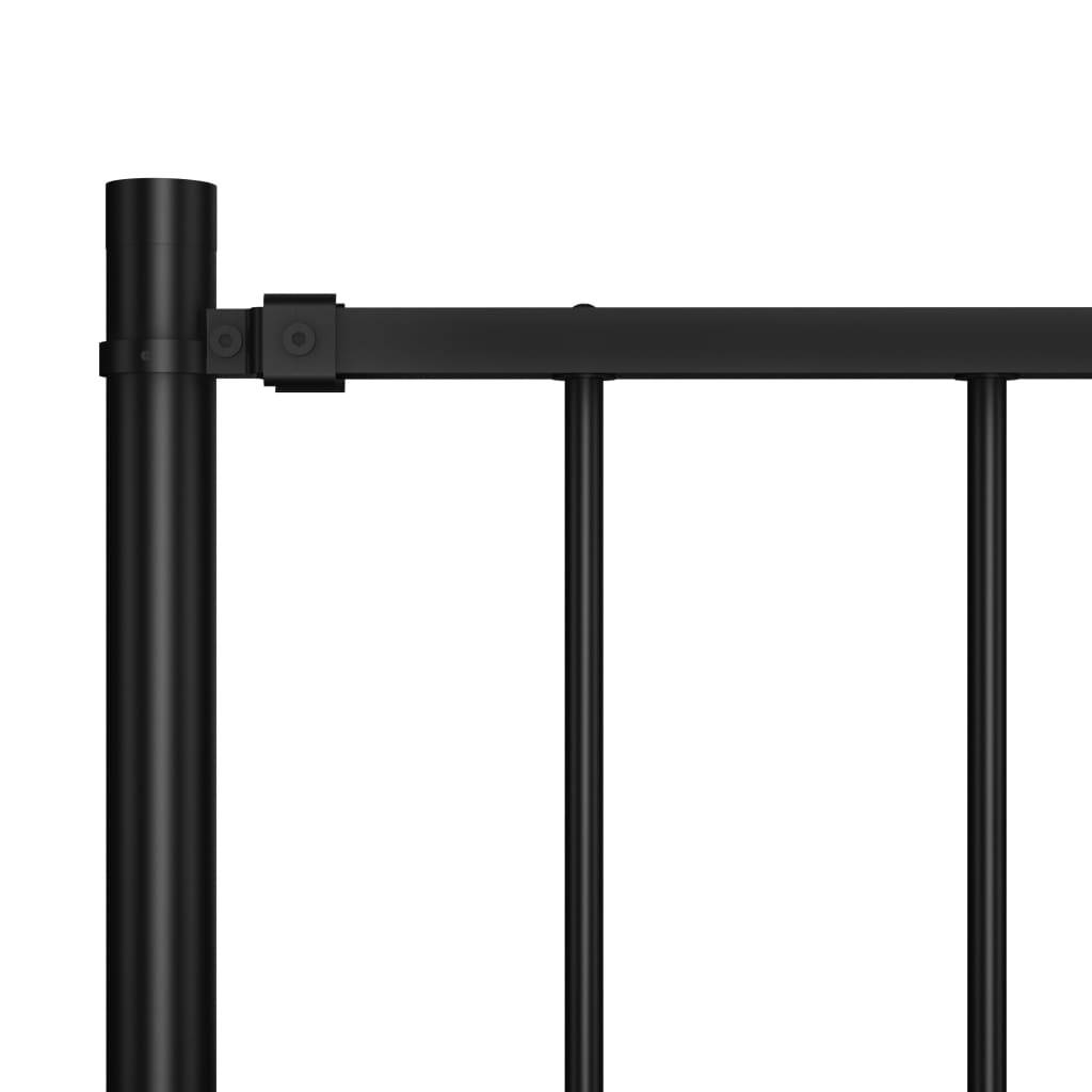 Ensemble Clôture Jardin Acier Enduit Poudre Sécurité Noir 170x125cm - ComfortXL Outdoor Living - Image 3