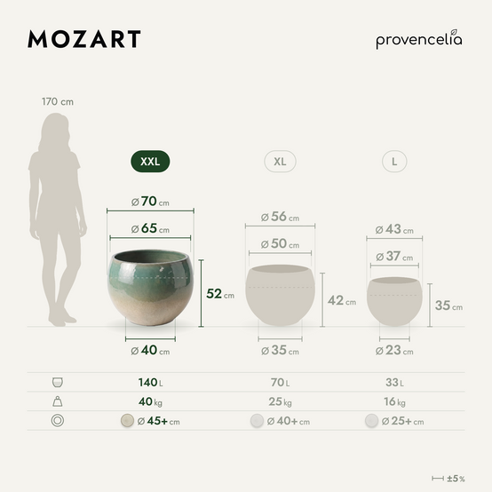 Provencelia - Pot MOZART 70x52cm brume d'été - Image 2