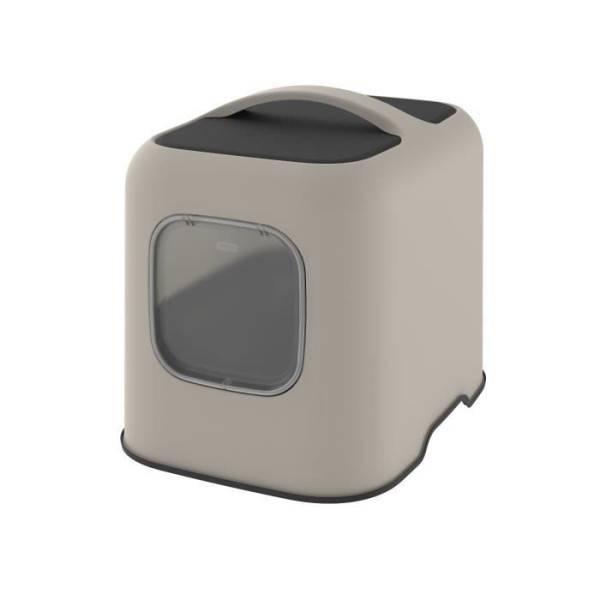 ROTHO - Maison toilette pour chat 51 x 39 x 40 cm - Bac a litiere - Cappuccino - Image 1