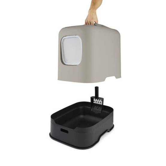 ROTHO - Maison toilette pour chat 51 x 39 x 40 cm - Bac a litiere - Cappuccino - Image 2