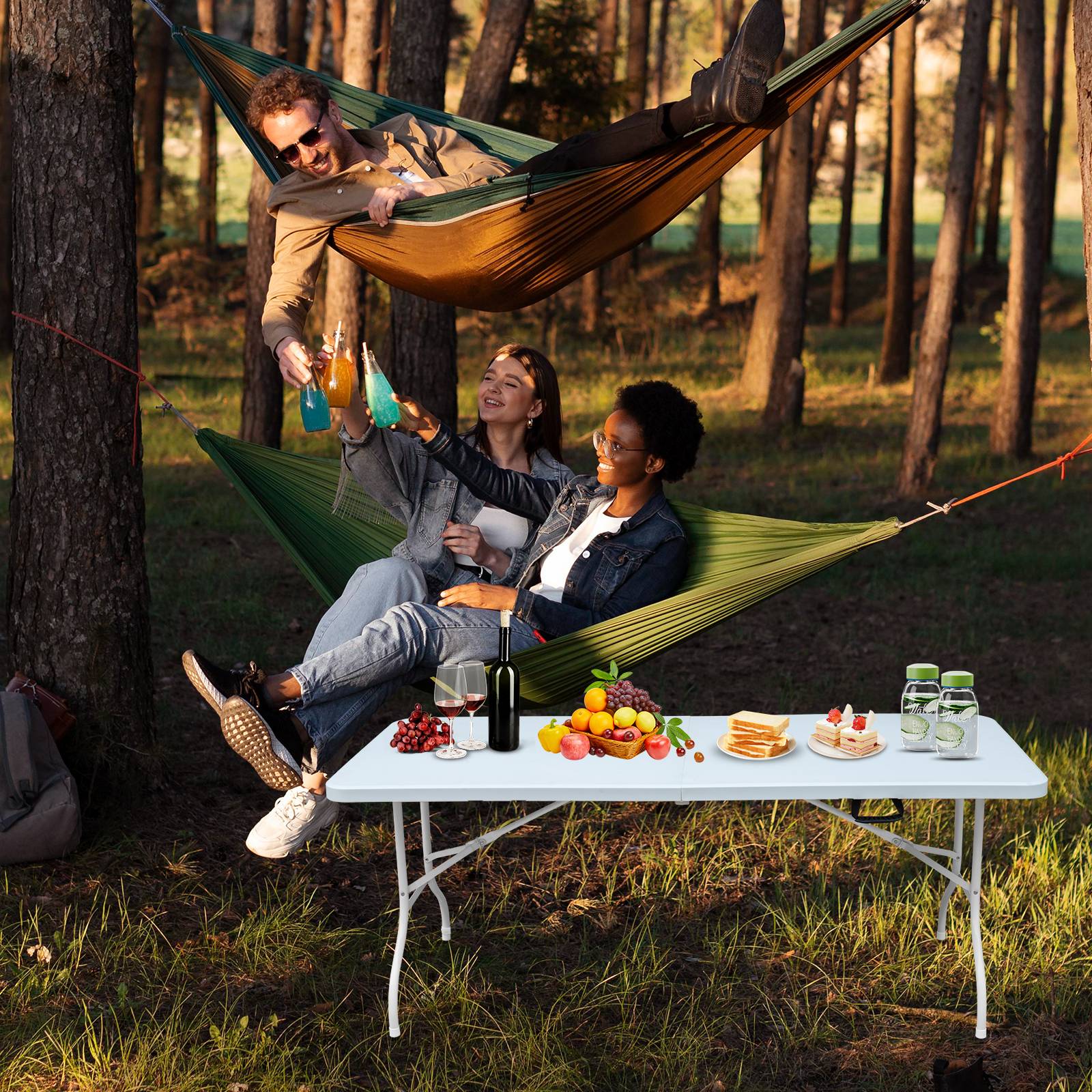 Table Pliante Portable ProBache - 180 Cm - Pour Camping Et Réception - NEUF
