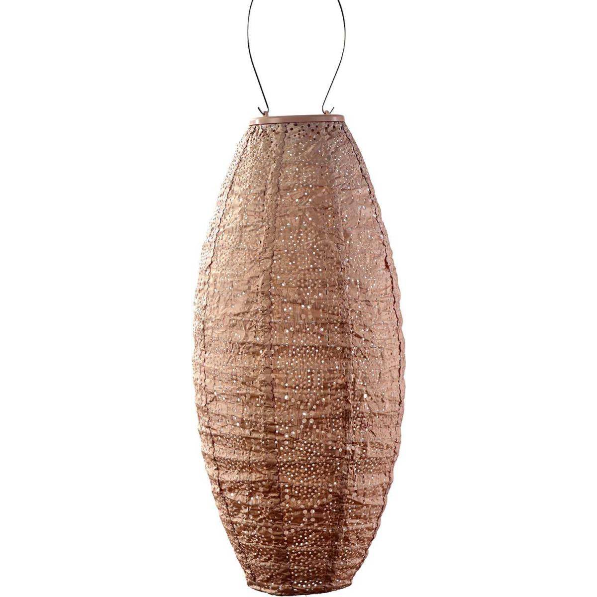 Lumiz - Lanterne solaire Long Oval 20 cm Bazaar - Rose - Imagen 1