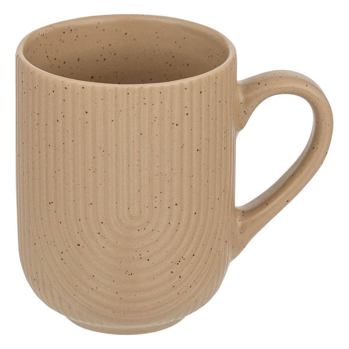 Lot de 6 Mugs en Céramique "Lya" 30cl Taupe - Image 2