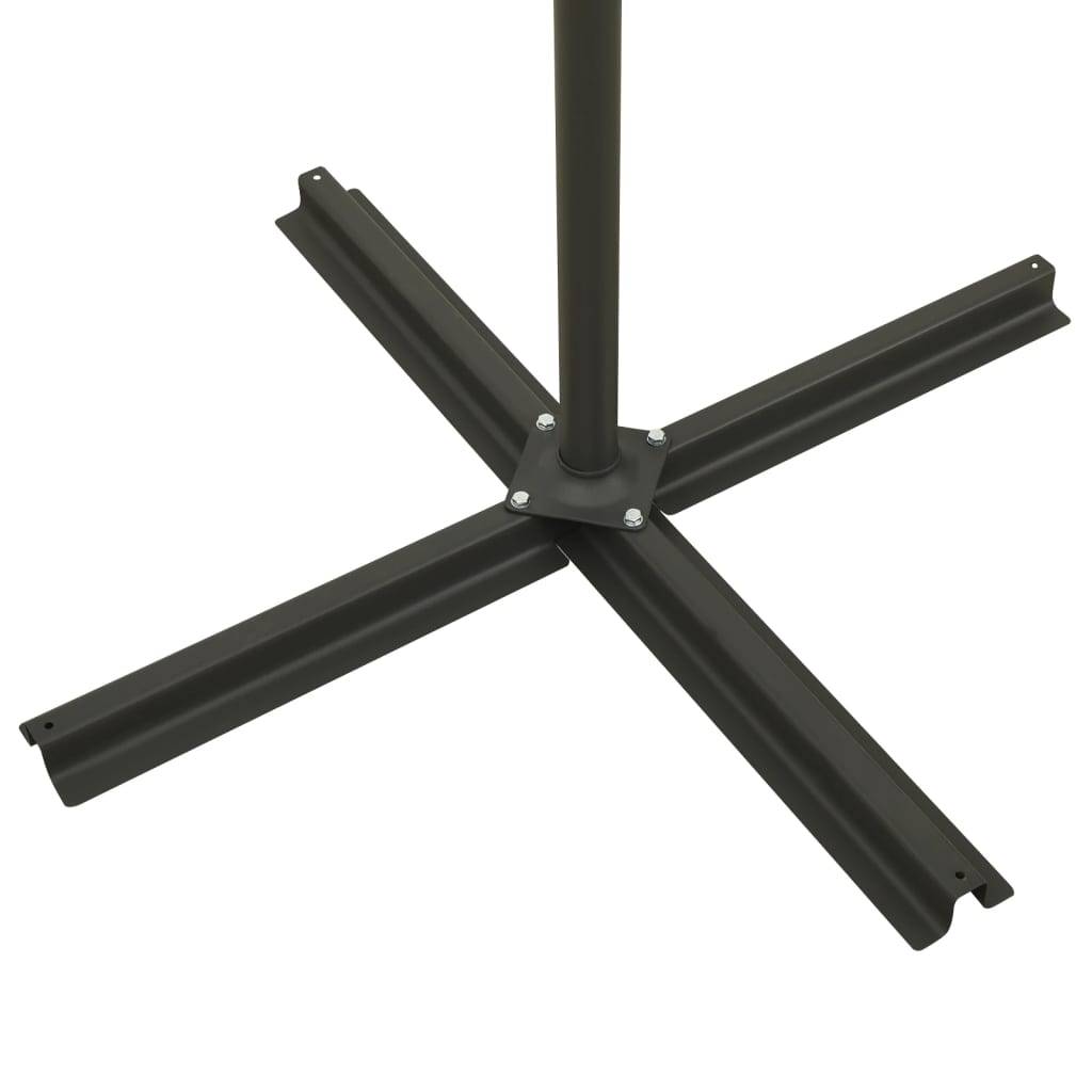 Helloshop26 - Parasol meuble de jardin déporté avec mât et lumières led 300 cm taupe - Imagen 9