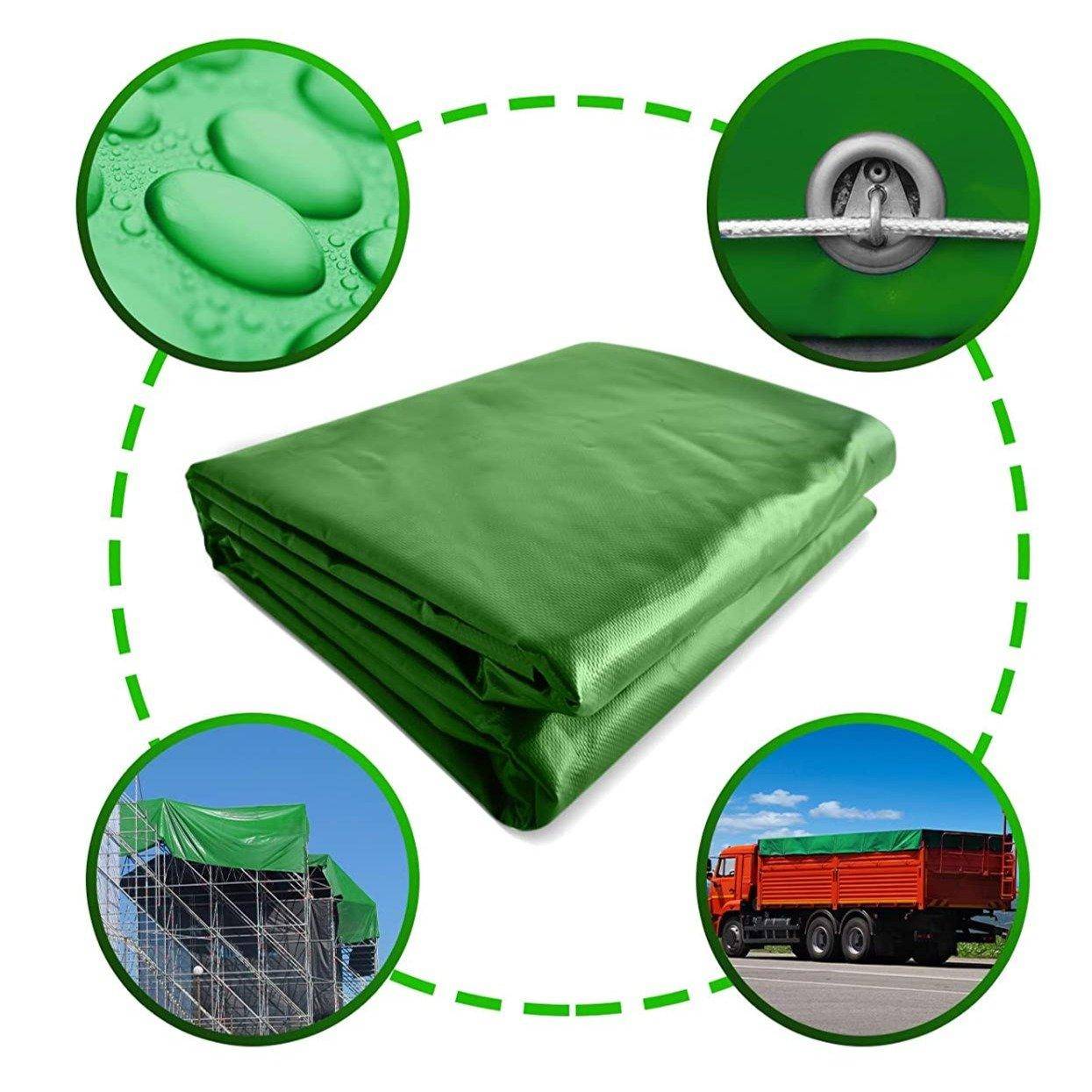 Helloshop26 - Bâche de protection imperméable résistante aux intempéries polyester revêtu de pvc 650 g m² couverture étanche d'extérieur camion meuble de jardin bo - Imagen 3