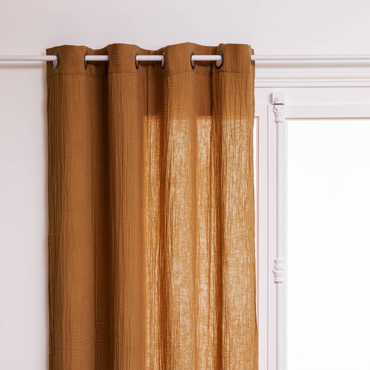 Atmosphera - Rideau "Jamana" en coton 130x260cm marron cannelle - Atmosphera Créateur d'intérieur - Imagen 2