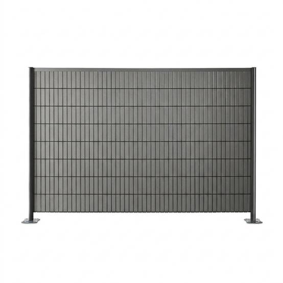 Kit complet grillage rigide occulté composite L 20m H 1m63 gris sur platine - Easy Clôture - Image 2