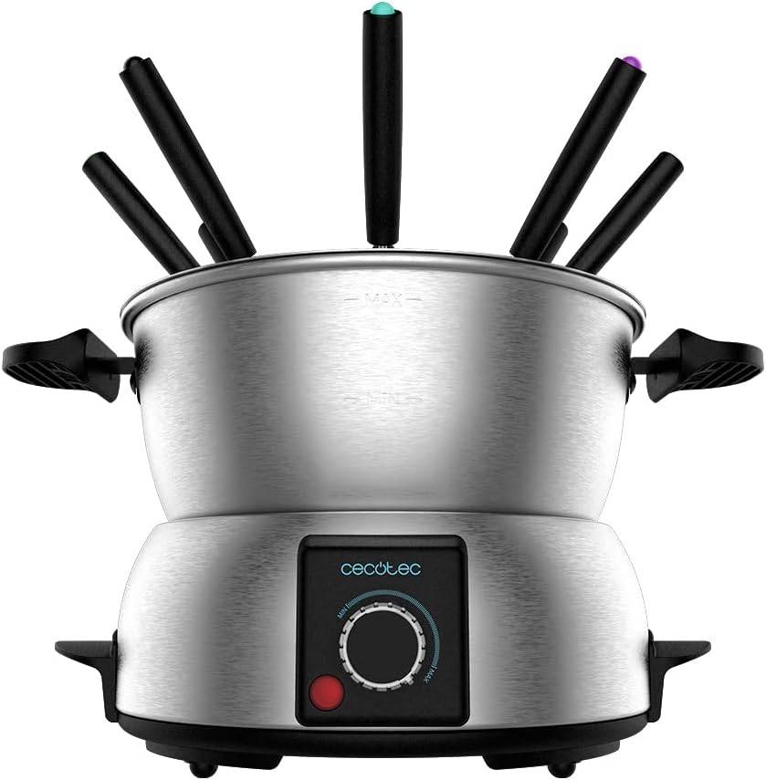 Fondue électrique inox 1000 W 8 personnes avec thermostat