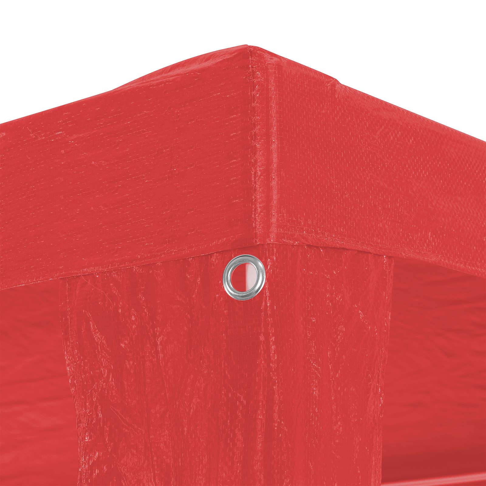 ComfortXL - Tente de réception jardin armature acier ancrage sol protecteur 3x3m rouge - ComfortXL Outdoor Living - Image 4