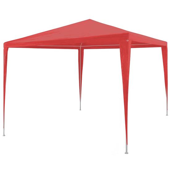 ComfortXL - Tente de réception jardin armature acier ancrage sol protecteur 3x3m rouge - ComfortXL Outdoor Living - Image 1