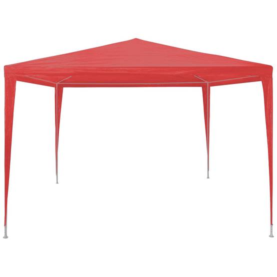 ComfortXL - Tente de réception jardin armature acier ancrage sol protecteur 3x3m rouge - ComfortXL Outdoor Living - Image 3