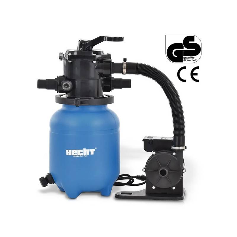 Hecht 302200 Système de filtre à sable de piscine 6 m3/h 200 W Capacité de sable 12kg - Image 1