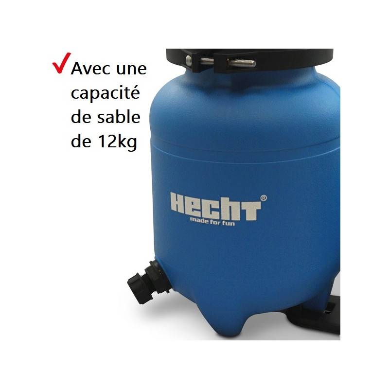 Hecht 302200 Système de filtre à sable de piscine 6 m3/h 200 W Capacité de sable 12kg - Image 2