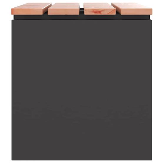 Petit Banc Jardin Industriel Bois Douglas Pieds Acier Noir 60cm – ComfortXL Outdoor Living - Image 5