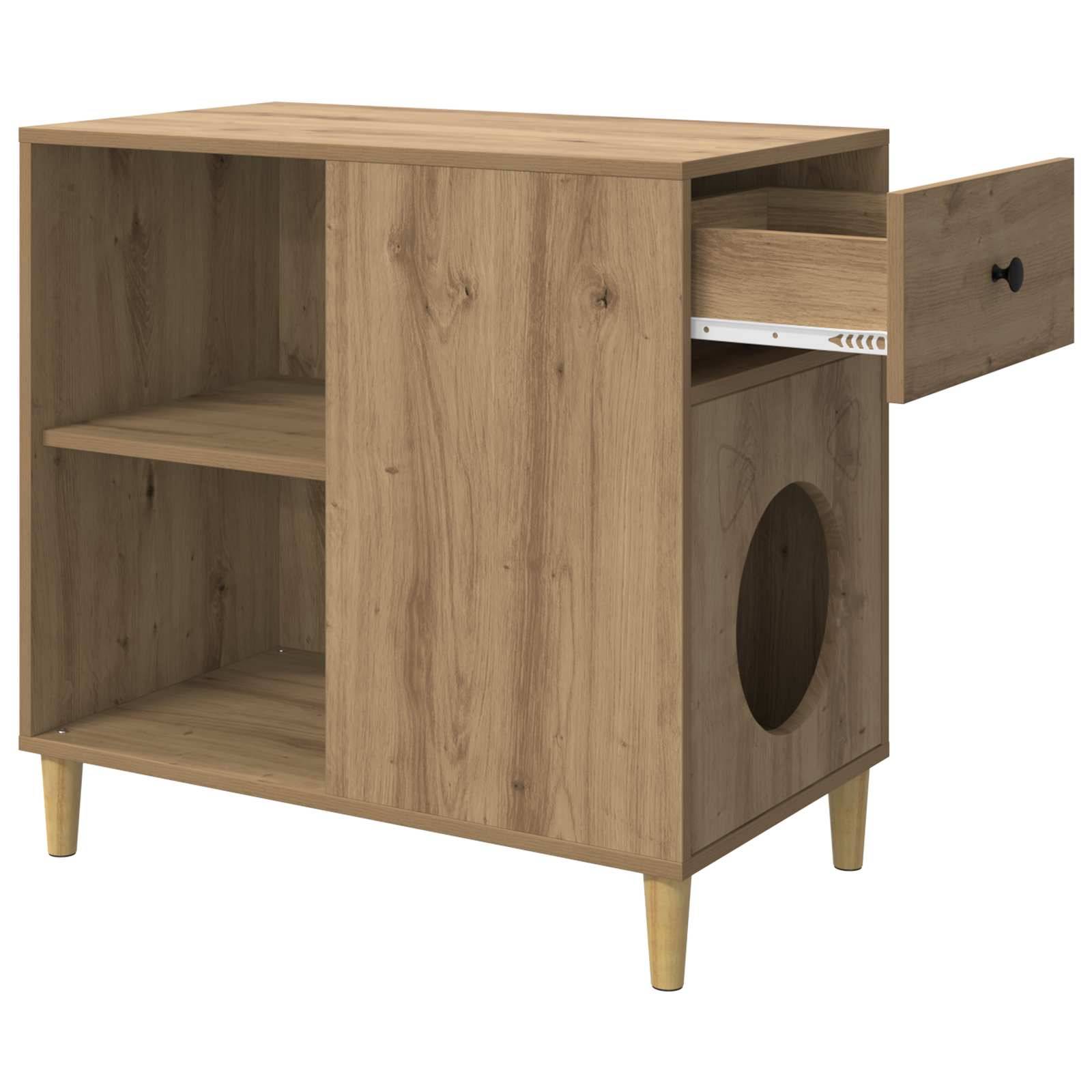 Vidaxl - Maison pour chat Chêne artisan 72 x 42.5 x 70 cm vidaXL 8000688 - Image 6
