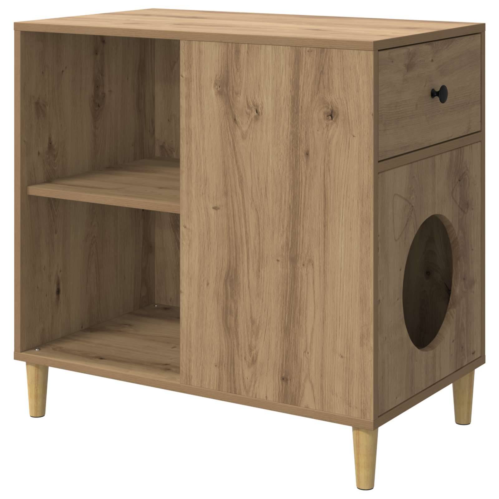 Vidaxl - Maison pour chat Chêne artisan 72 x 42.5 x 70 cm vidaXL 8000688 - Image 2