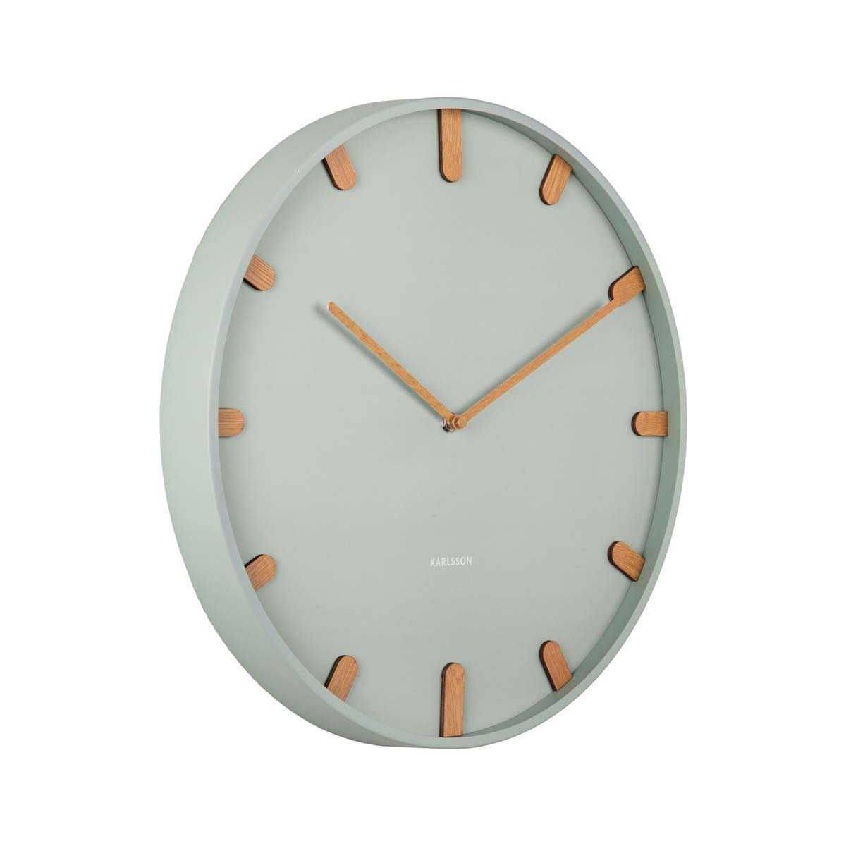 Karlsson - Horloge murale en métal Grace Jade grisée - Imagen 1