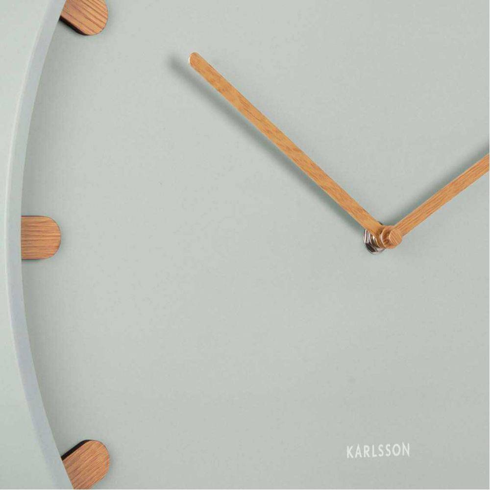 Karlsson - Horloge murale en métal Grace Jade grisée - Imagen 4