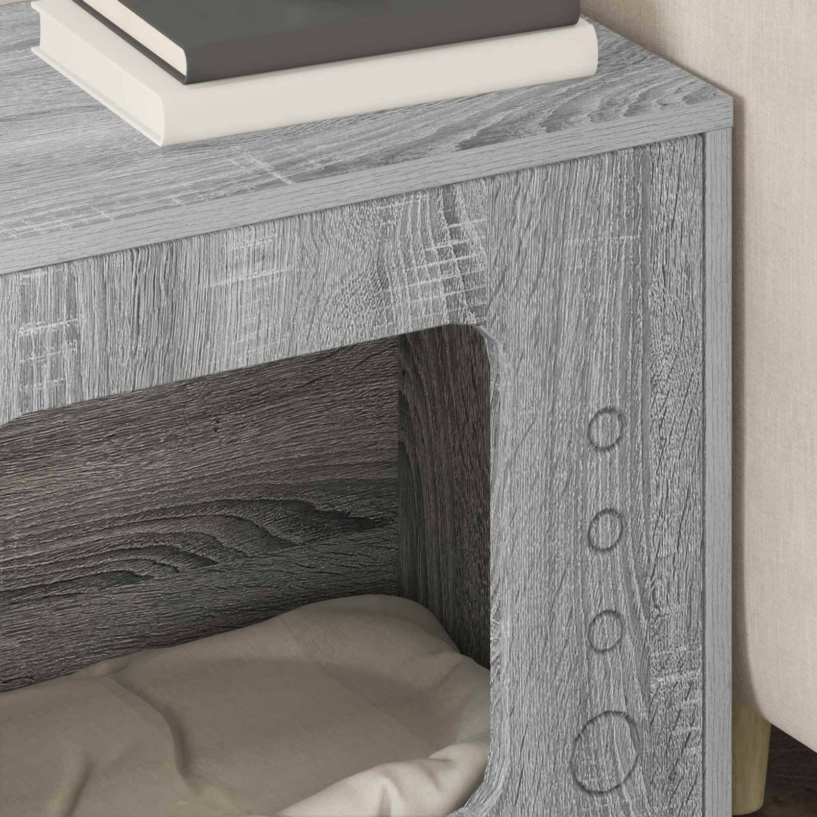 Maison Chat Bois Gris Sonoma Moderne Repos 51cm pour Chat Pratique - ComfortXL Outdoor Living - Image 4