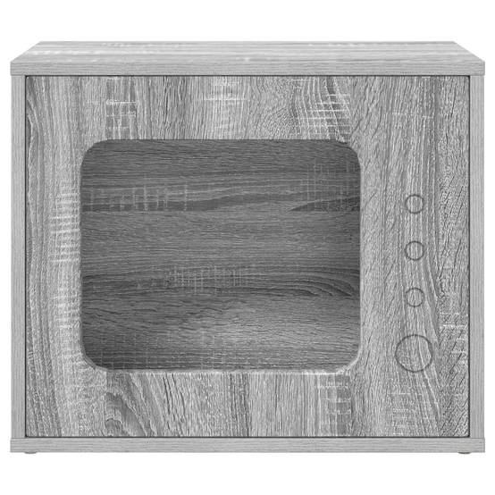 Maison Chat Bois Gris Sonoma Moderne Repos 51cm pour Chat Pratique - ComfortXL Outdoor Living - Image 2