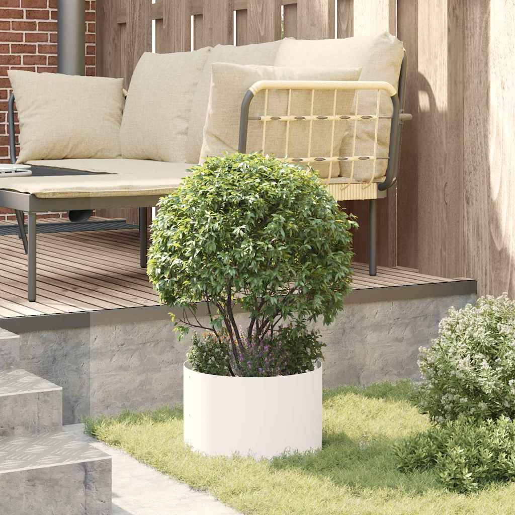 Maison Chic - Cache-pot, Pot De Fleurs Blanc 30 x 30 x 20 cm Acier g382 - Image 1