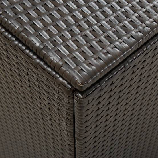 Coffre de rangement - Boîte de rangement extérieure - Coffre de jardin résine tressée 180x90x70 cm marron - Image 7