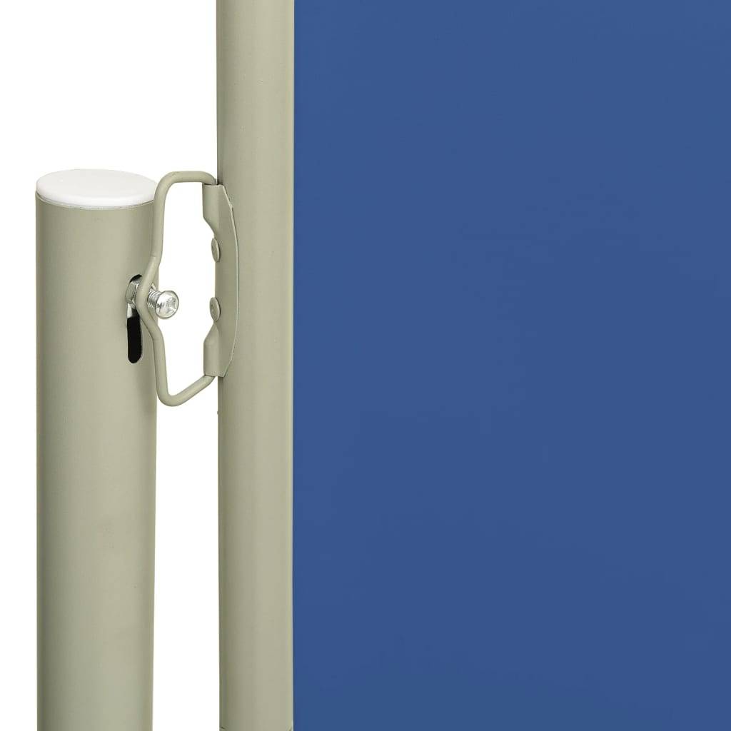 Helloshop26 - Auvent paravent store brise-vue latéral rétractable de patio jardin terrasse balcon protection visuelle écran 200 x 600 cm bleu - Imagen 2