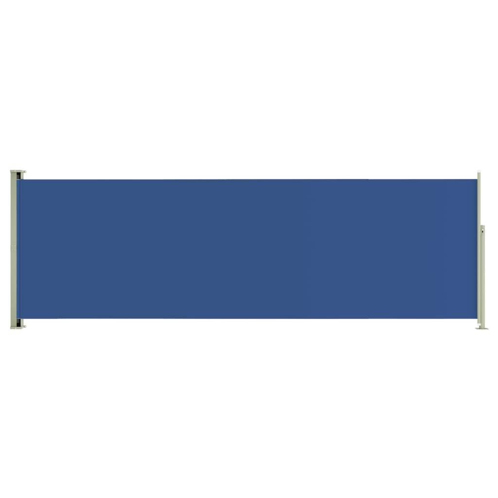 Helloshop26 - Auvent paravent store brise-vue latéral rétractable de patio jardin terrasse balcon protection visuelle écran 200 x 600 cm bleu - Imagen 1