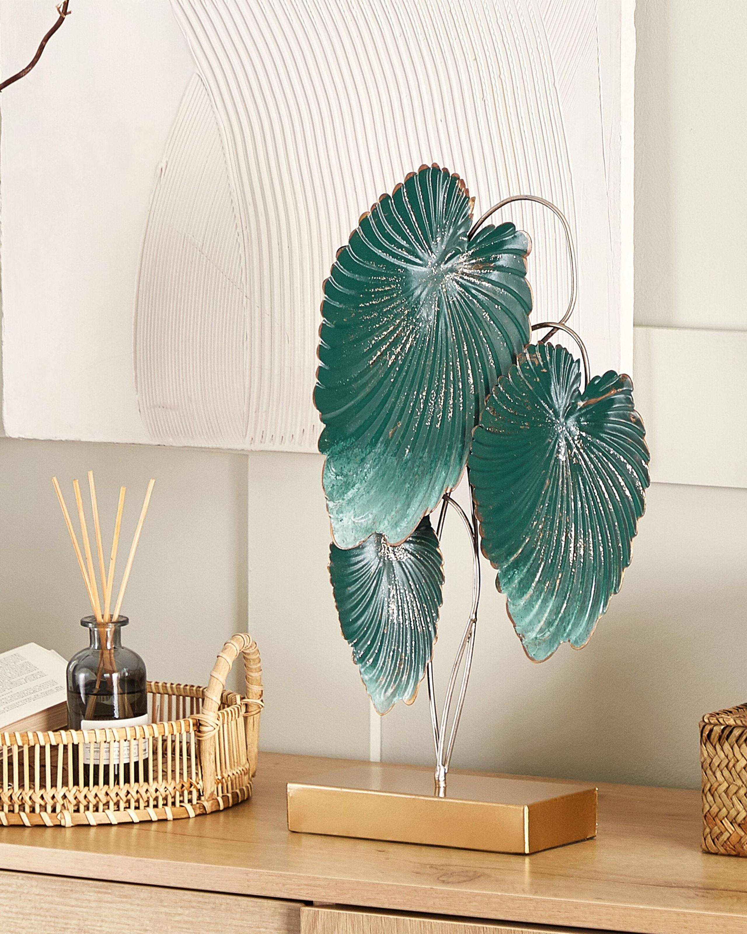 Beliani - Accessoire Décoratif Métal Bleu paon SODIUM - 26x8x44- Beliani - Image 1