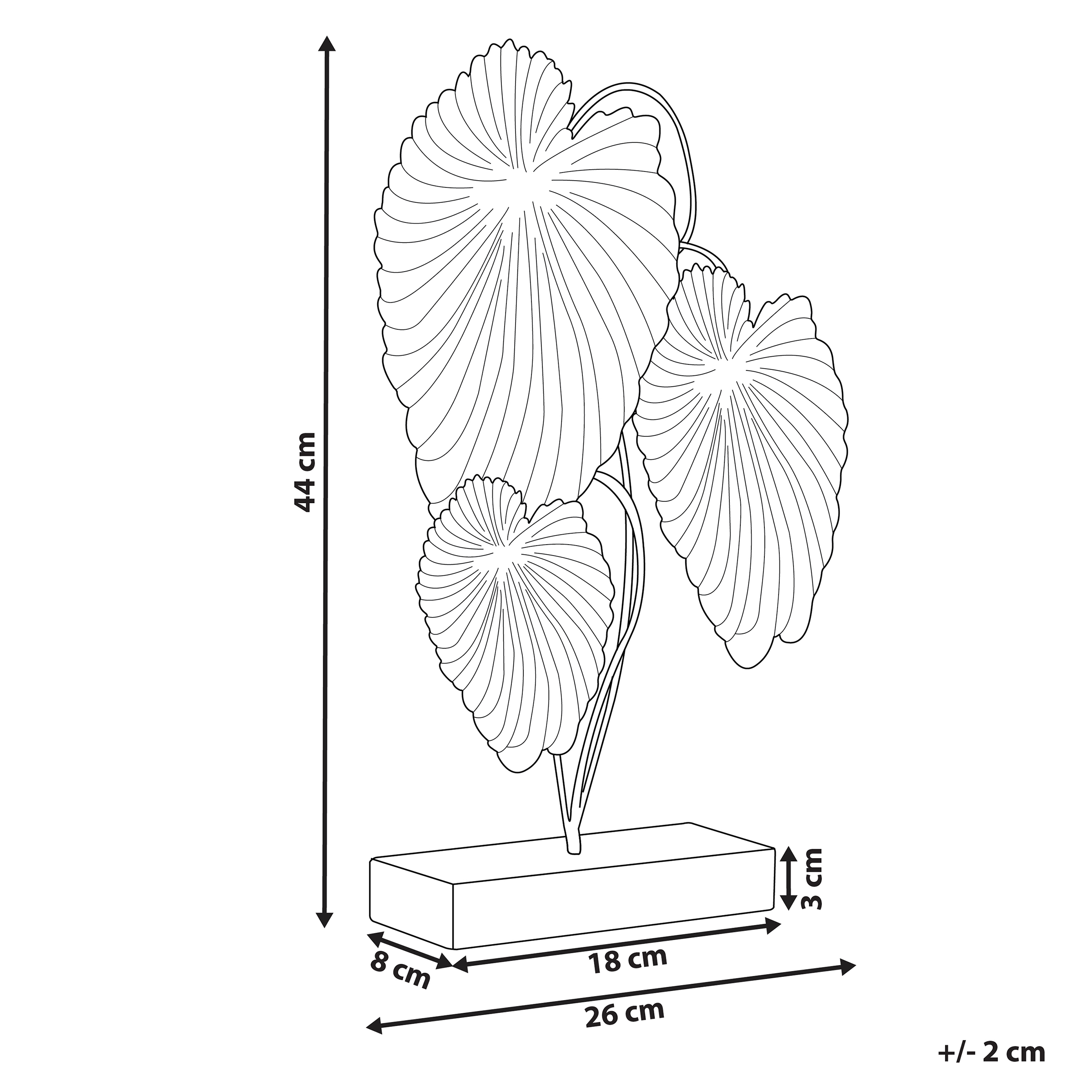 Beliani - Accessoire Décoratif Métal Bleu paon SODIUM - 26x8x44- Beliani - Image 3