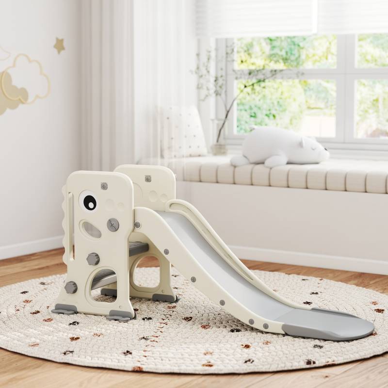 Toboggan enfant 3 en 1 pliable avec panier de basket pour intérieur 2-5 ans – ComfortXL Outdoor Living - Image 1