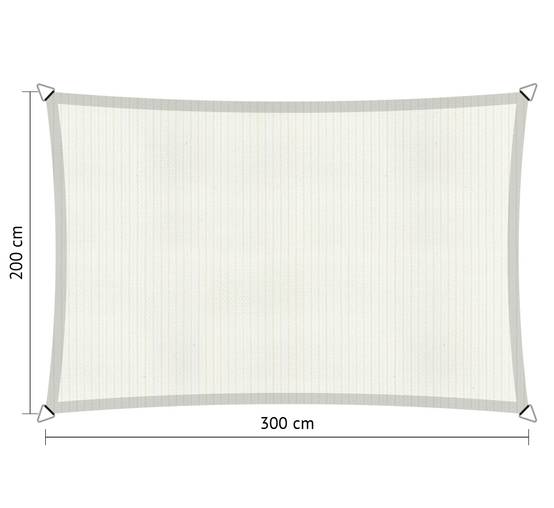 Voile d'ombrage perméable rectangle 2,0 x 3,0 Artic White - Shadow Confort - Image 1