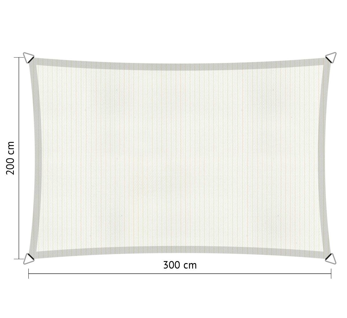 Voile d'ombrage perméable rectangle 2,0 x 3,0  Artic White - Shadow Confort - Image 1