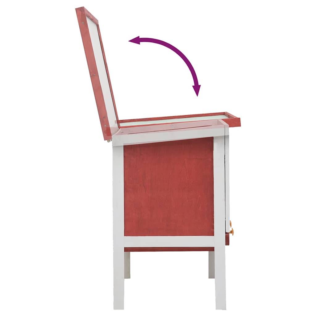 Vidaxl - Clapier d'extérieur 1 niveau Rouge Bois vidaXL 170830 - Imagen 4