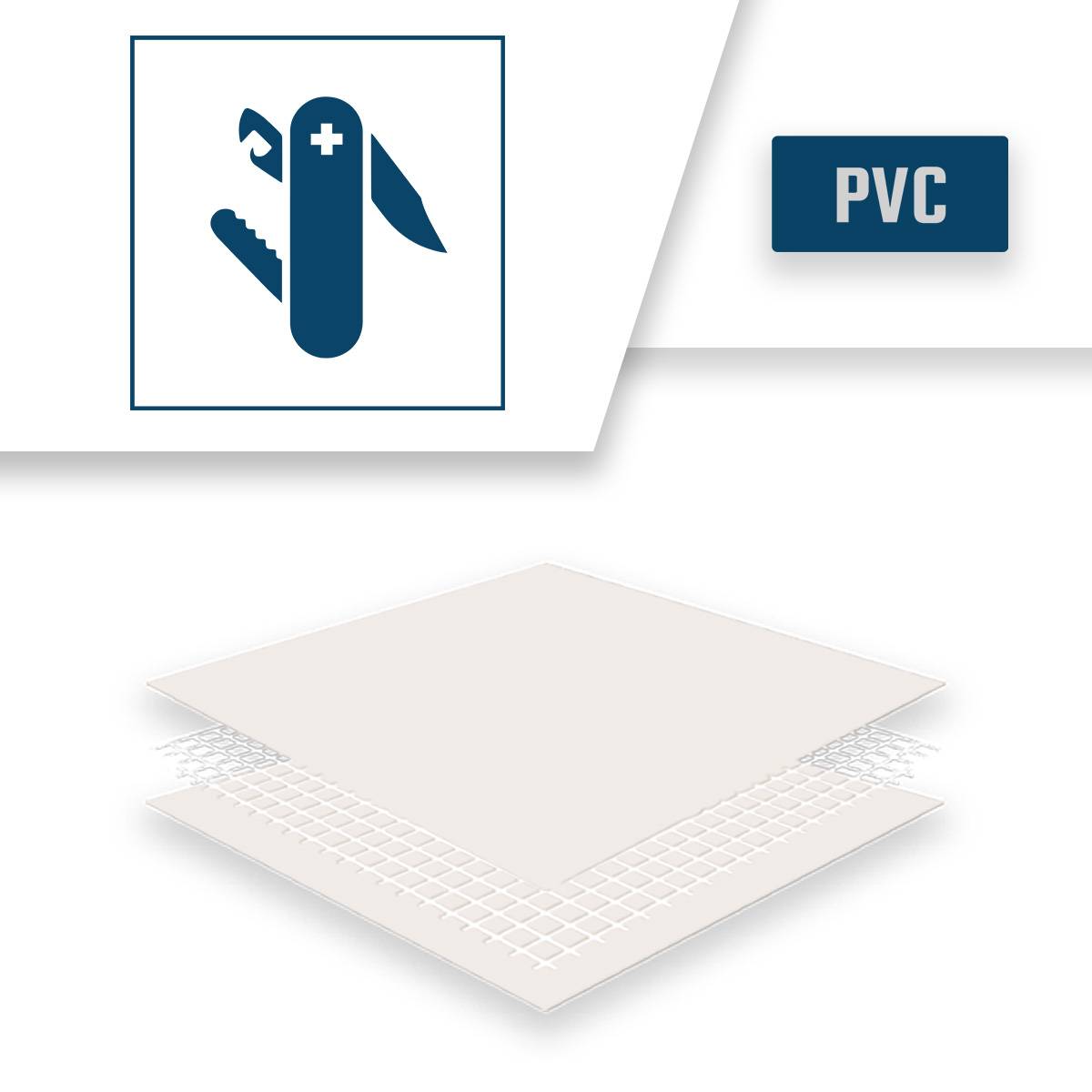 Bâche PVC 5x6 m Blanc Crème - Garantie 8 ans - LP640MU - Bâche de protection étanche - Résistance Anti-UV TECPLAST - Imagen 5